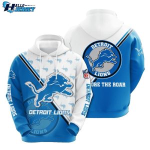 Detroit Lions Logo Sport All Over Print Nfl Hoodie