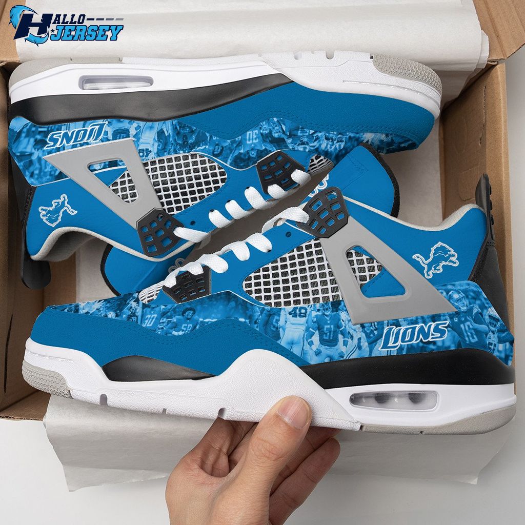 Detroit Lions Nice Gift Footwear Air Jordan 4 Sneakers