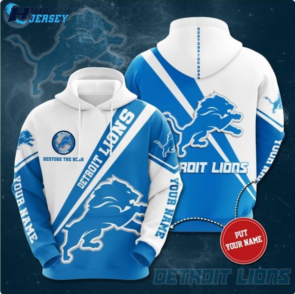 Detroit Lions Personalized Champ All Over Print Hoodie