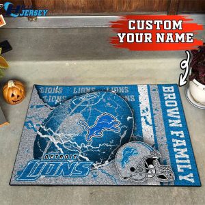 Detroit Lions Personalized Us Decor Nfl Doormat