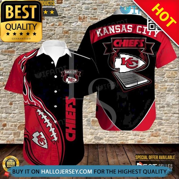 Football On Fire Kansas City Chiefs Apparel Hawaii Shirt
