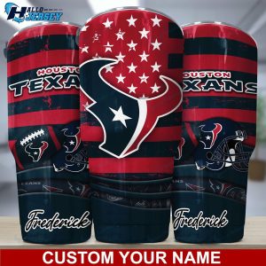 Houston Texans Football Team Custom Name Tumbler 1