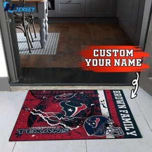 Houston Texans Personalized Living Room Bedroom Doormat 3