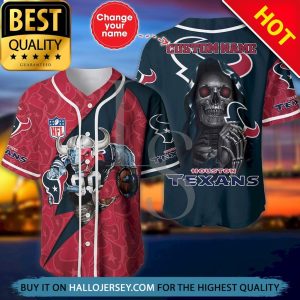 Houston Texans The Reaper Custom Name Baseball Jersey