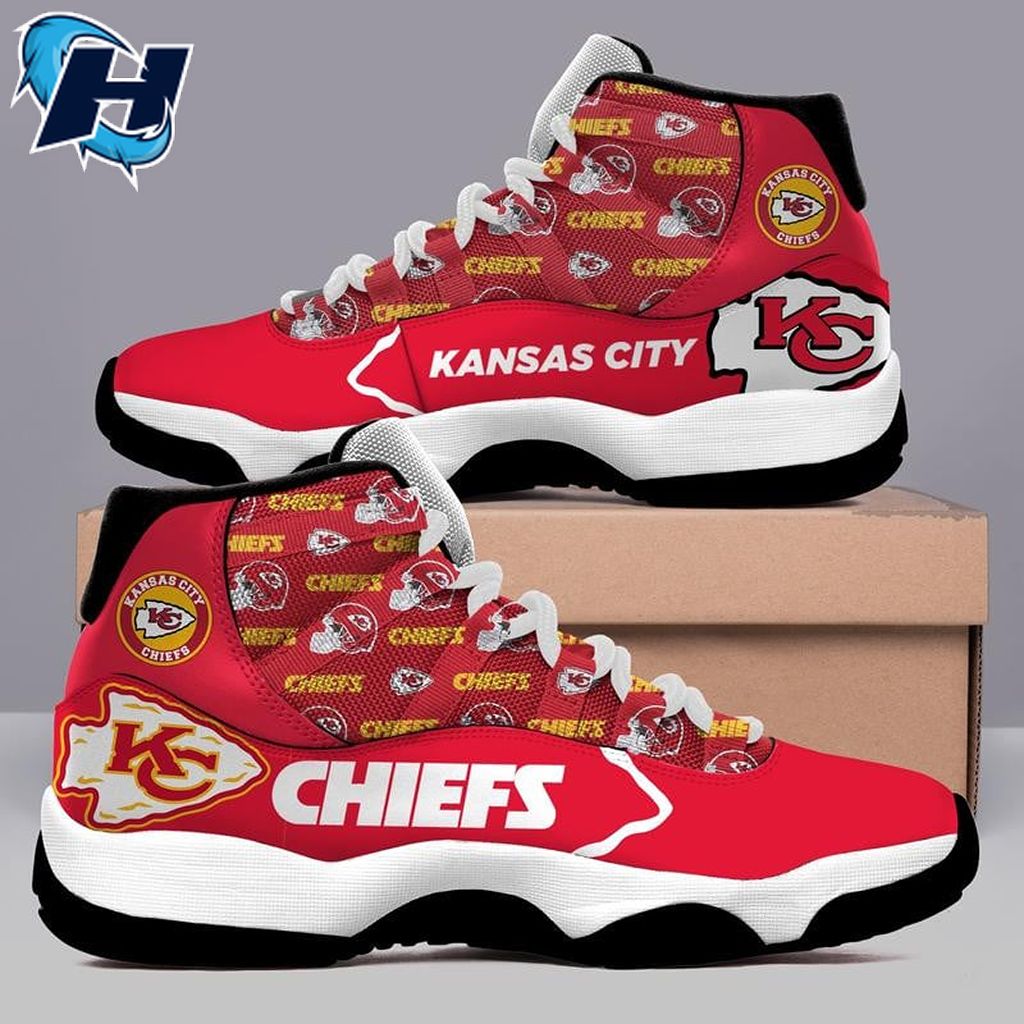 Kansas City Chiefs Air Jordan 11 Footwear Football Team Nfl Sneakers