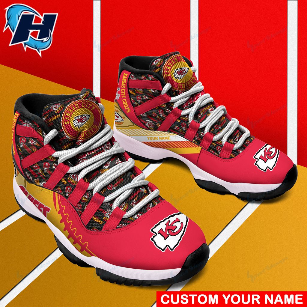 Kansas City Chiefs Air Jordan 11 Nfl Gift Football Team Sneakers
