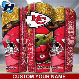 Kansas City Chiefs Baby Yoda Custom Name Nfl Tumbler