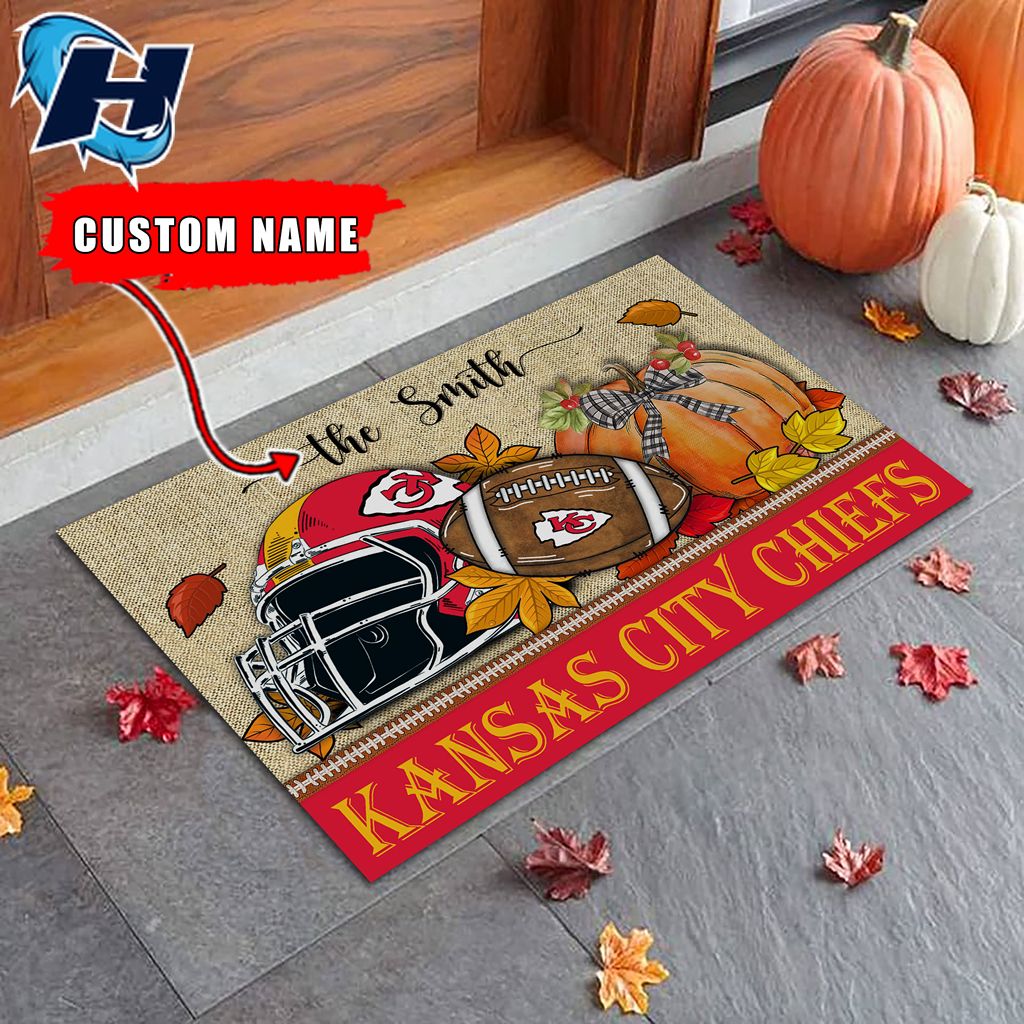 Kansas City Chiefs Fall Football Doormat