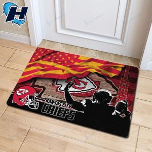 Kansas City Chiefs Flag Football Team Home Decor Nfl Doormat 3