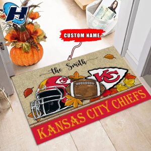 Kansas City Chiefs Football Fall Custom Doormat 3