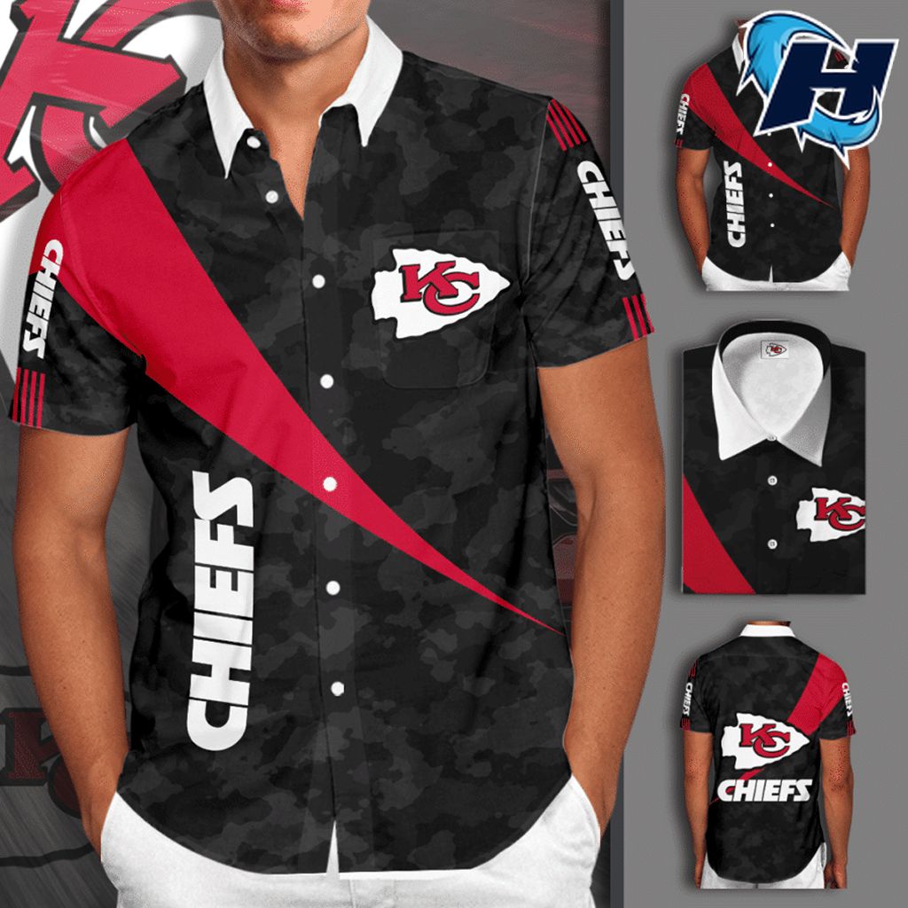 Kansas City Chiefs Gift for Big Fans Short Sleeve Dress Shirt