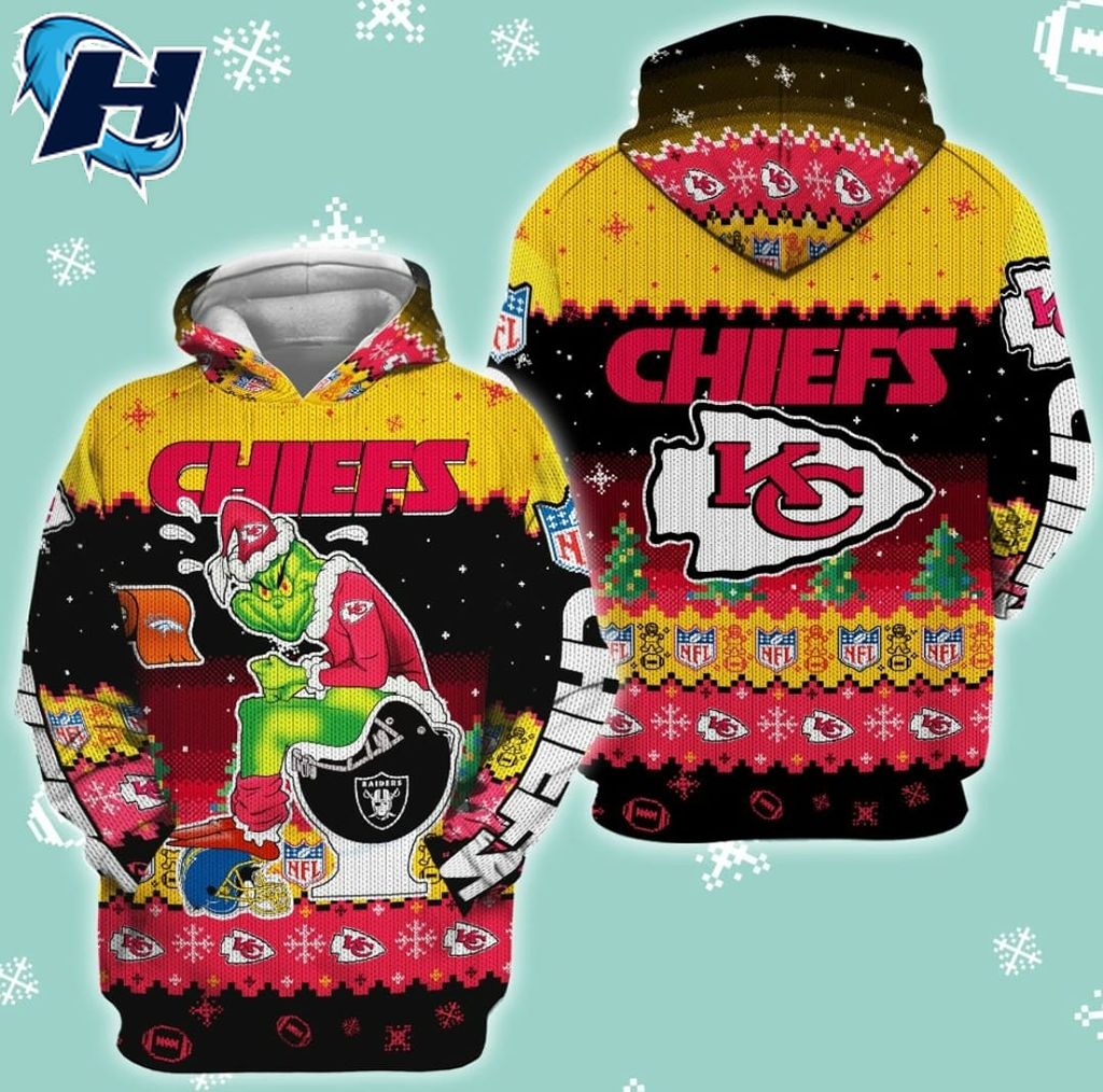 Kansas City Chiefs Grinch Holiday Limited Edition Hoodie
