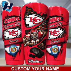 Kansas City Chiefs Helmet Logo Drinkware Nice Gift Custom Gear Tumbler