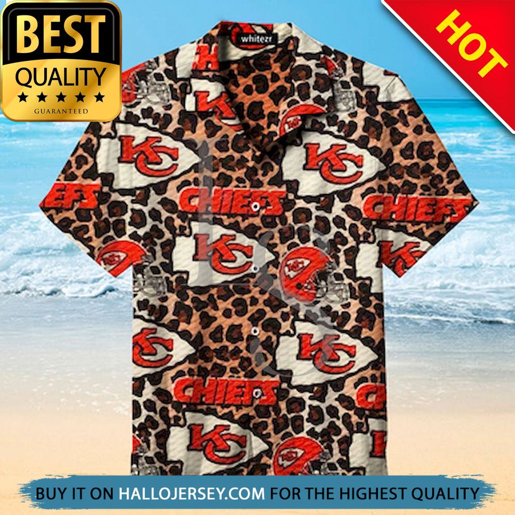 Kansas City Chiefs Leopard Print Hawaiian Shirt