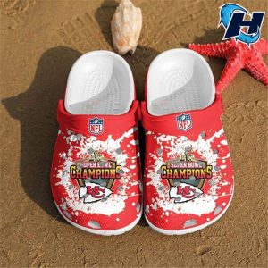 Kansas City Chiefs Logo Classic Clogs Shoes Crocs Red White