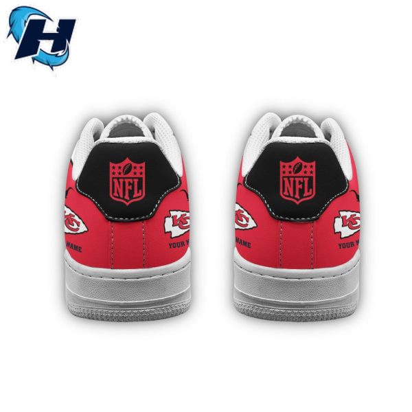 Kansas City Chiefs Logo Team Air Force 1 Footwear Nfl Shoes