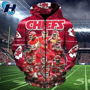 Kansas City Chiefs Nfl Football Player Signature All Over Print Hoodie