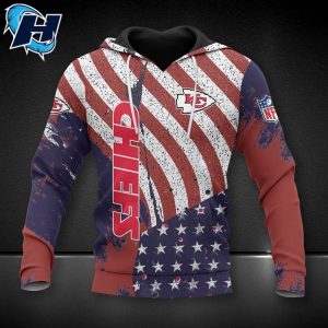 Kansas City Chiefs Nfl Football Team Logo Patriotic Hoodie