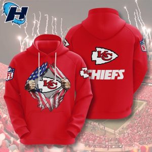 Kansas City Chiefs Patriotic American Flag Hoodie