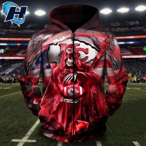 Kansas City Chiefs Patriotic Grimm Reaper Sudden Death Hoodie