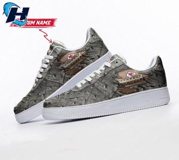 Personalized Kansas City Chiefs Air Force 1 Footwear Nfl Sneakers