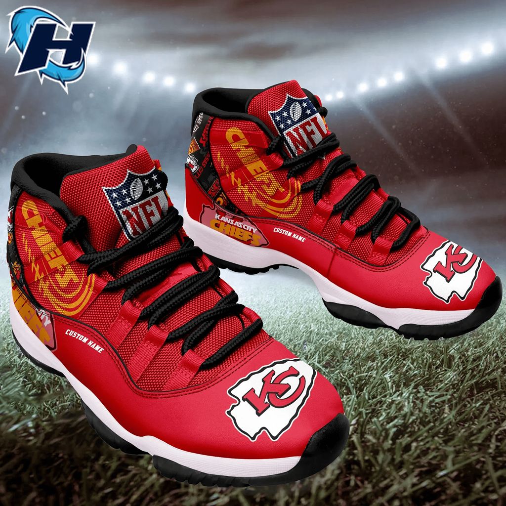 Kansas City Chiefs Personalized Air Jordan 11 Football Team Nfl Sneakers