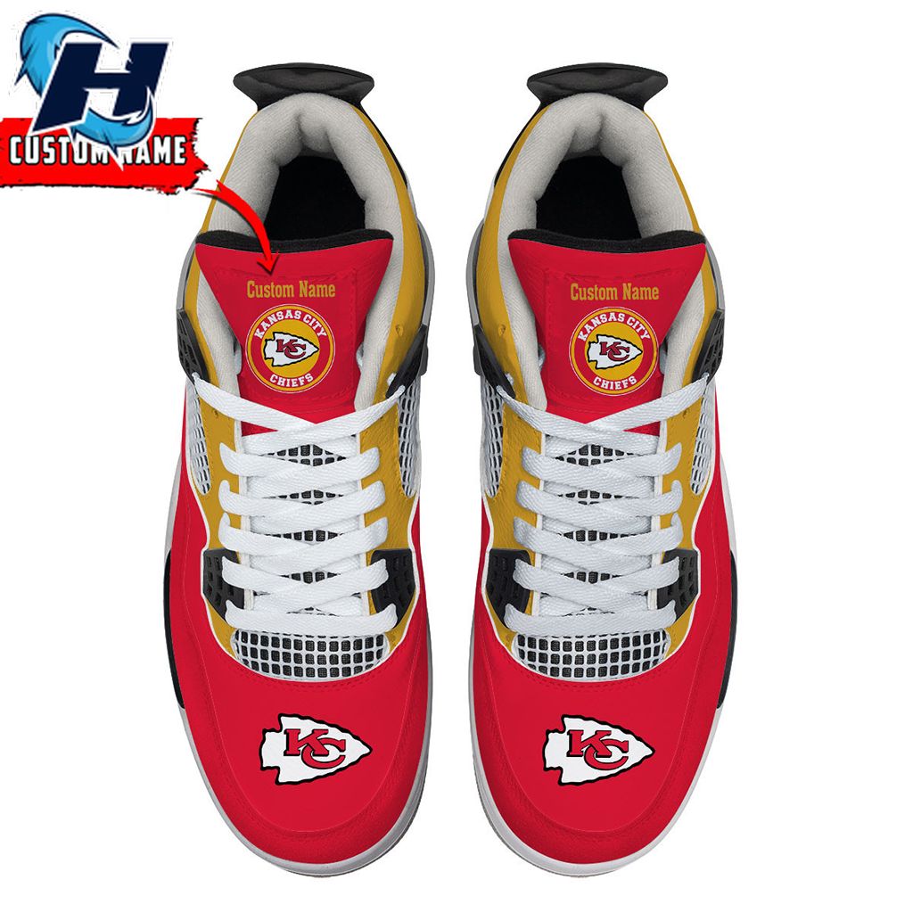 Kansas City Chiefs Personalized Air Jordan 4 Sneaker