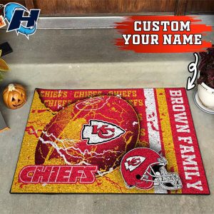 Kansas City Chiefs Personalized Doormat