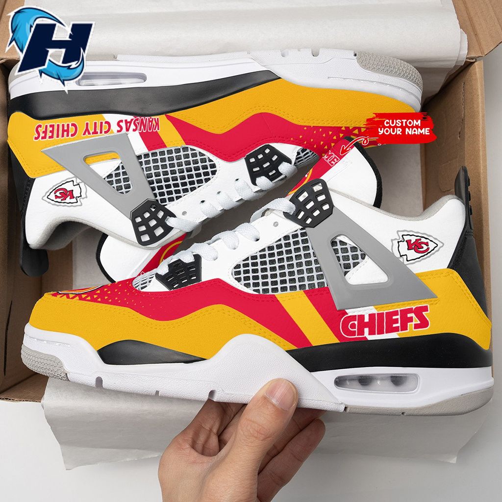 Kansas City Chiefs Personalized Football Team Air Jordan 4 Nfl Sneakers