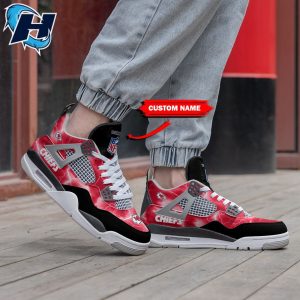 Kansas City Chiefs Personalized Footwear Air Jordan 4 Nfl Sneakers 2