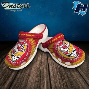 Kansas City Chiefs Skull Pattern Crocs Orange & Red