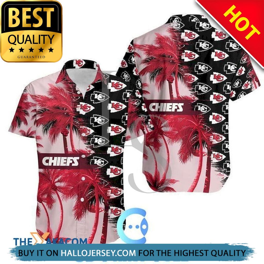 Kansas City Chiefs Super Bowl Beach Coconut Trees Hawaiian Shirt