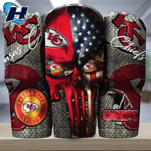 Kansas City Chiefs Team Skull Nfl Tumbler