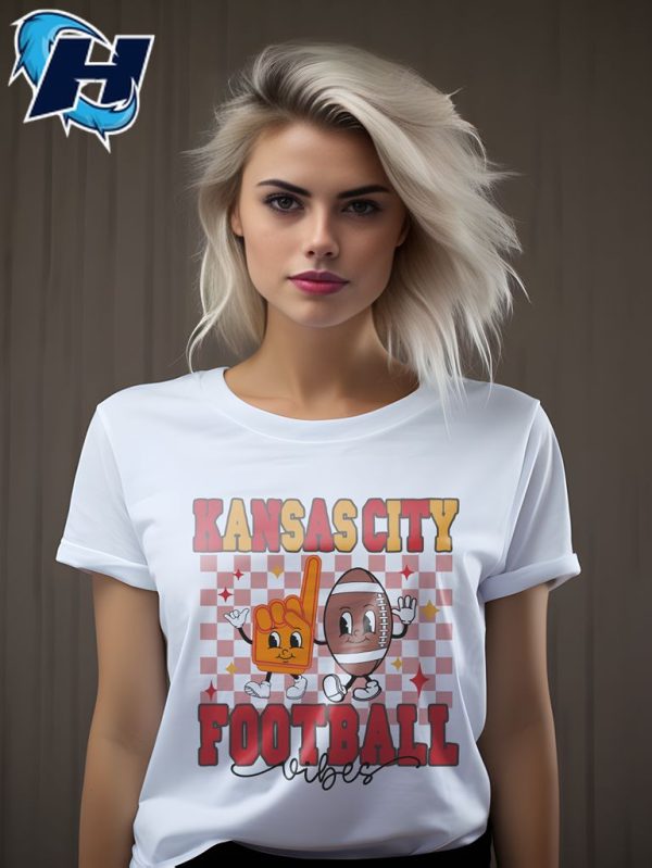 Kansas City Football Vibes Groovy Vintage Chiefs T-Shirt