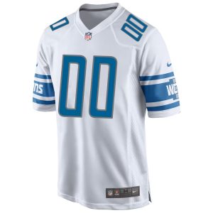 Mens Detroit Lions Personalized Custom Jersey White 2