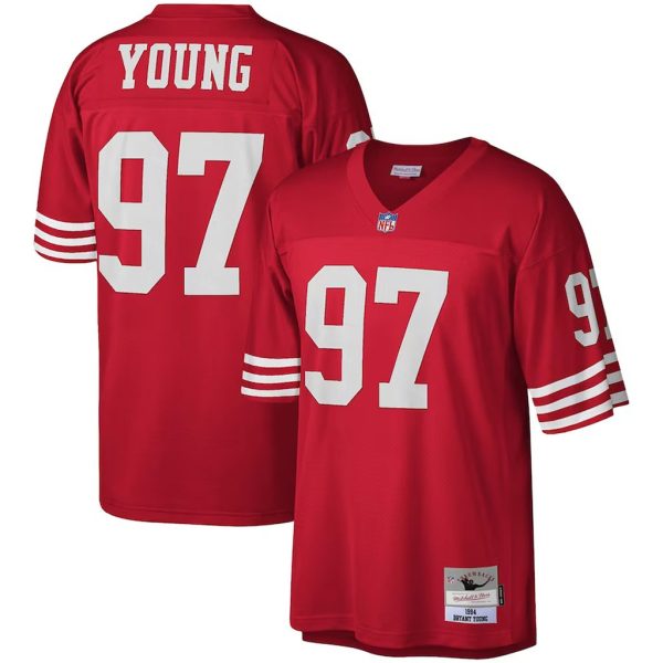 Men’s San Francisco 49ers Bryant Young Scarlet Legacy Replica Jersey