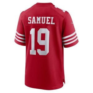Mens San Francisco 49ers Deebo Samuel Scarlet Player Game Jersey 3