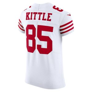 Mens San Francisco 49ers George Kittle Vapor Elite Jersey White 3