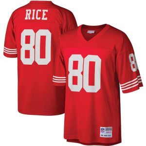 Mens San Francisco 49ers Jerry Rice Scarlet Big Tall 1990 Jersey 1