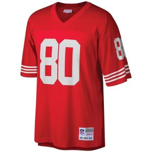 Mens San Francisco 49ers Jerry Rice Scarlet Big Tall 1990 Jersey 2