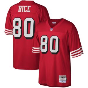 Mens San Francisco 49ers Jerry Rice Scarlet Legacy Replica Jersey 1