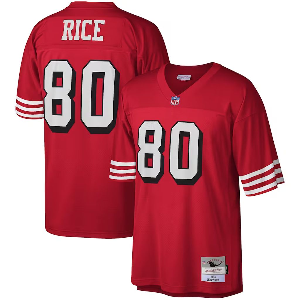 Men's San Francisco 49ers Jerry Rice Replica Jersey Scarlet Legacy
