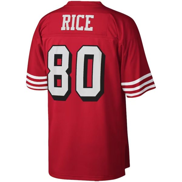 Men’s San Francisco 49ers Jerry Rice Replica Jersey Scarlet Legacy