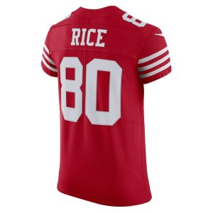 Mens San Francisco 49ers Jerry Rice Scarlet Vapor Elite Retired Jersey 3