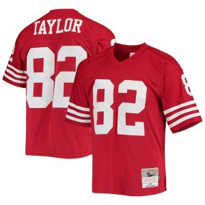 Mens San Francisco 49ers John Taylor Scarlet Legacy Replica Jersey 1