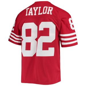 Mens San Francisco 49ers John Taylor Scarlet Legacy Replica Jersey 3