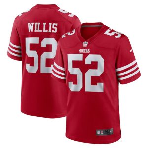 Mens San Francisco 49ers Patrick Willis Scarlet Retired Player Game Jersey 1