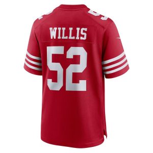 Mens San Francisco 49ers Patrick Willis Scarlet Retired Player Game Jersey 3
