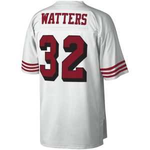Mens San Francisco 49ers Ricky Watters Legacy Replica Jersey White 3