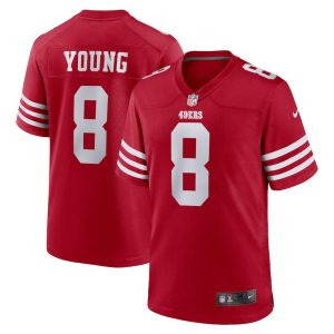 Mens San Francisco 49ers Steve Young Scarlet Retired Jersey 1